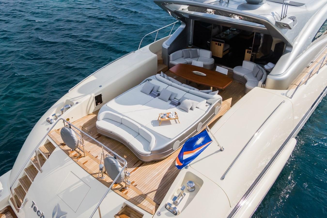 a boat on the water aboard MANGUSTA MAXI OPEN 108#23 - TECHNOMARINE - CAREFULLY USED Yacht for Sale