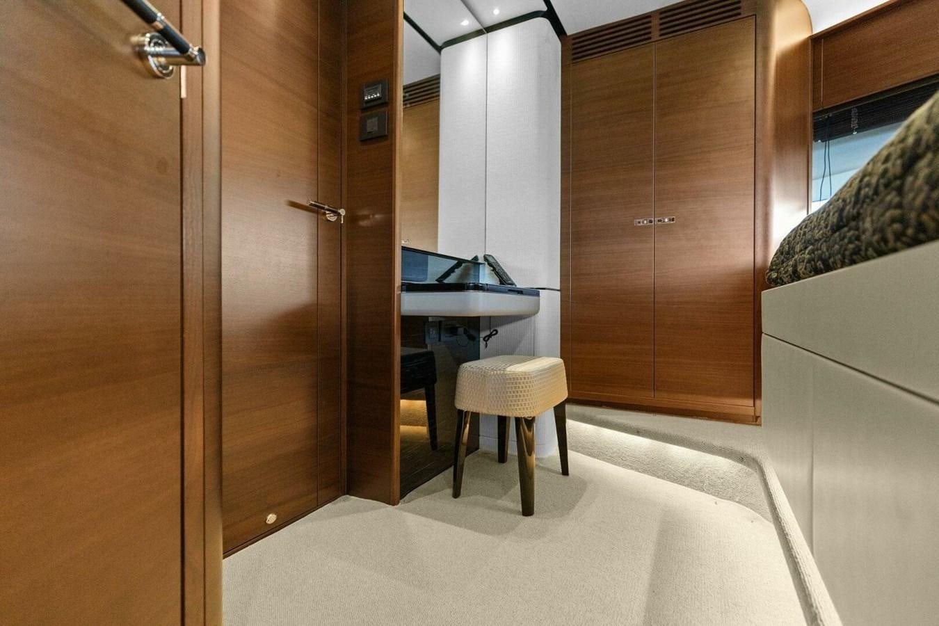 a bathroom with a shower and a sink aboard AMARULA SUN Yacht for Sale