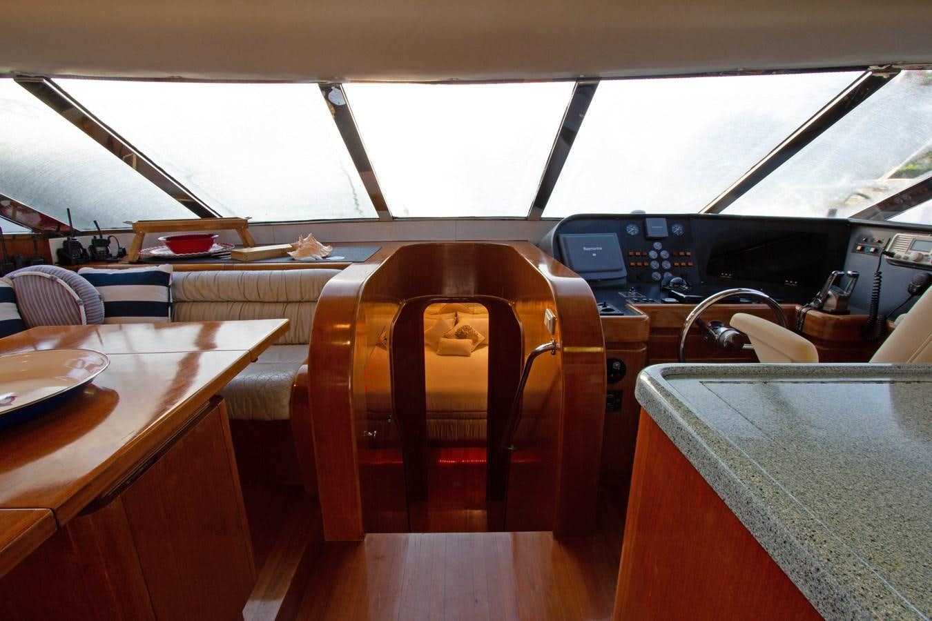 inside of a vehicle aboard MADNESS Yacht for Sale