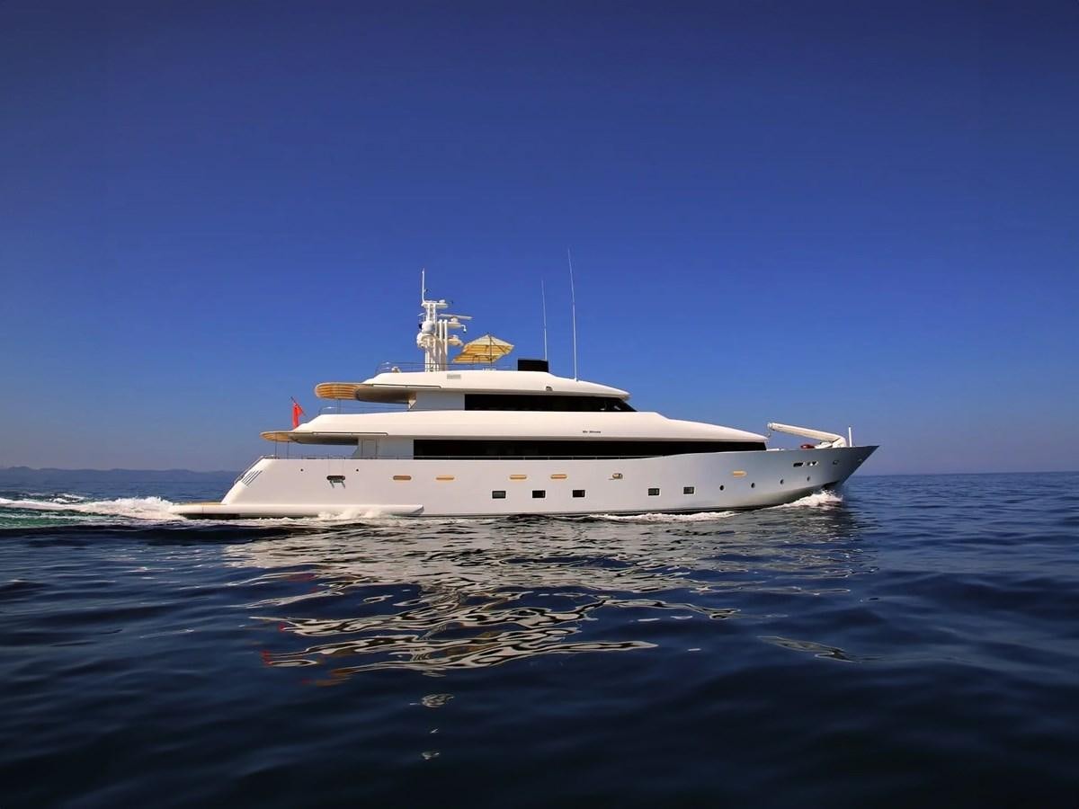 a white boat in the water aboard MR MOUSE Yacht for Sale