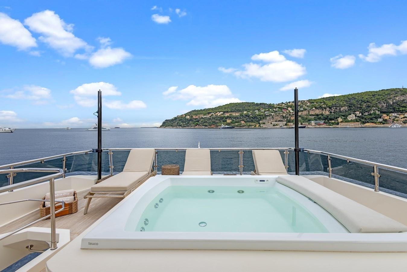 a pool on a boat aboard DEBRA ONE Yacht for Sale