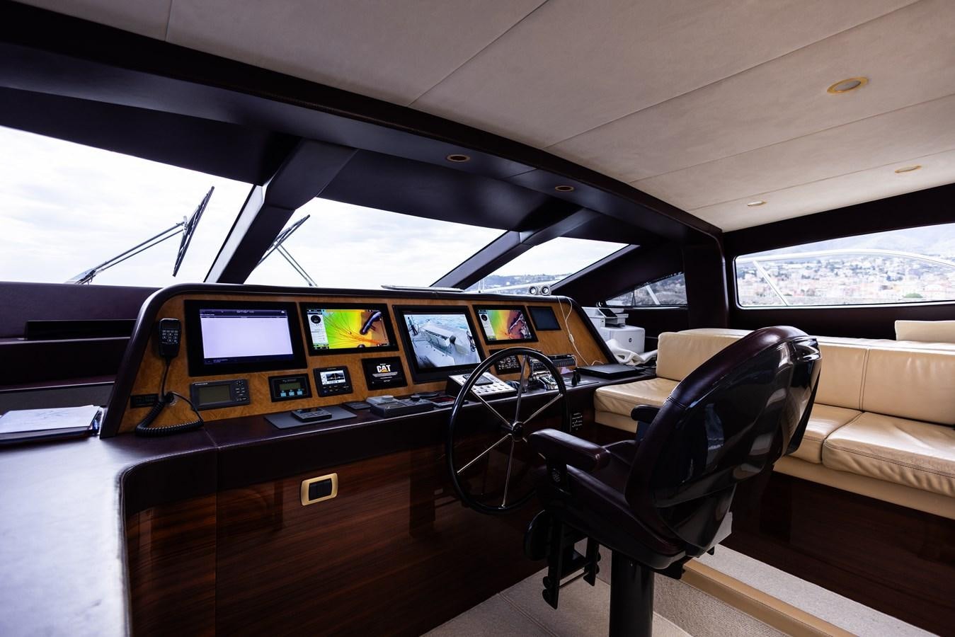 inside of a car aboard DEBRA ONE Yacht for Sale