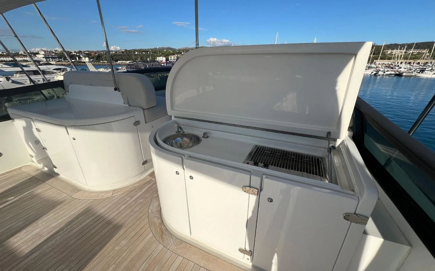 a boat on a deck aboard WILLFUL Yacht for Sale
