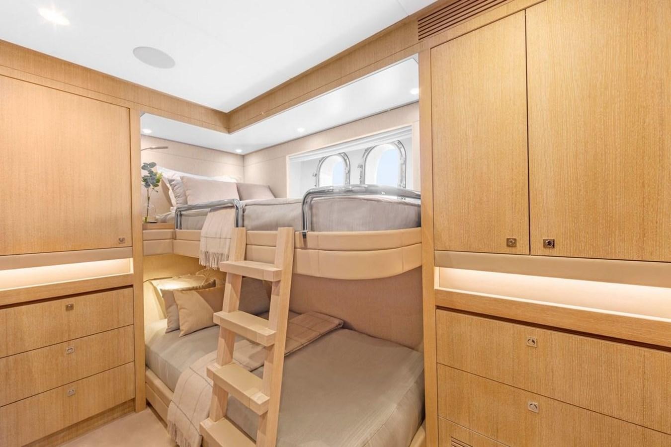 a bunk bed in a room aboard HELGA Yacht for Sale