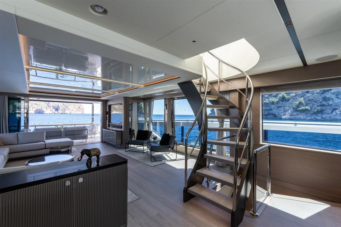 a ladder in a room aboard OCEAN 182 Yacht for Sale