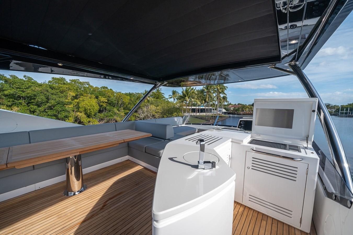 a car with a couple of computers in it aboard 88 YACHT Yacht for Sale