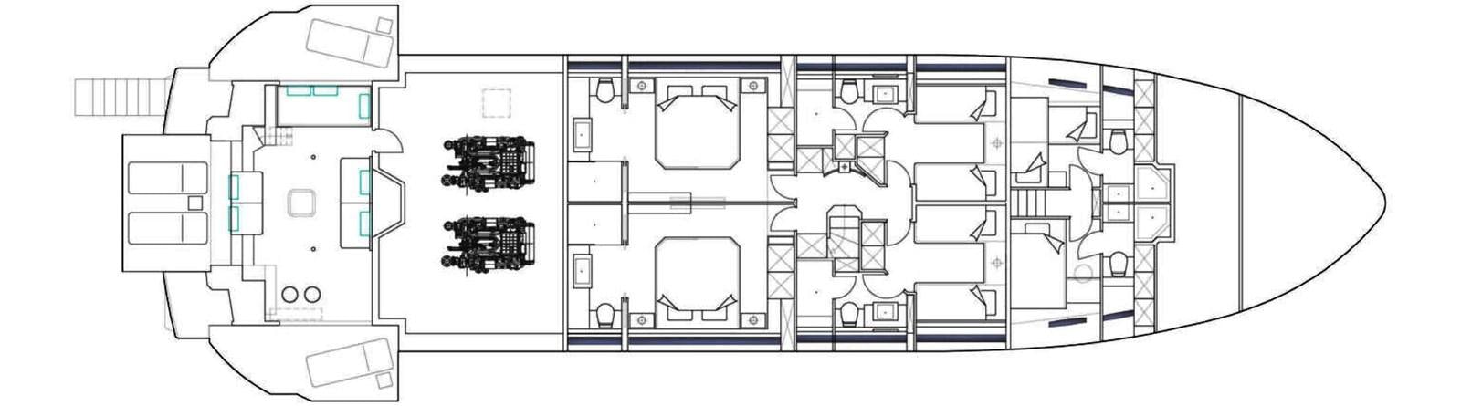 diagram, engineering drawing aboard L88 Yacht for Sale