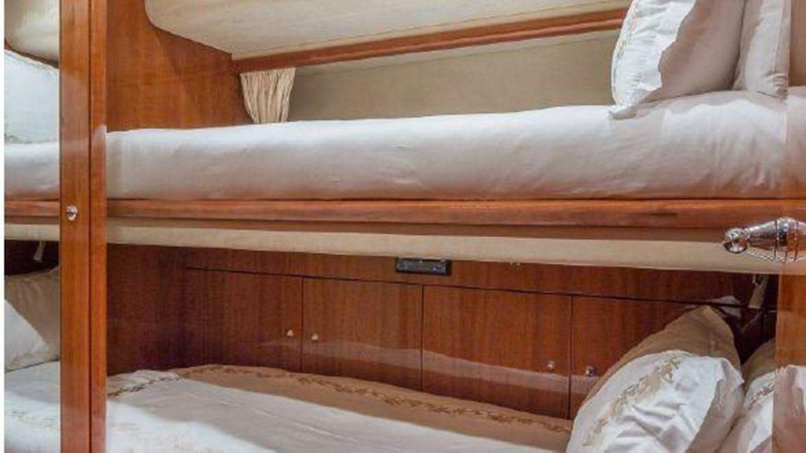 a wooden shelf with a white pillow aboard ACQUA ALBERTI Yacht for Sale