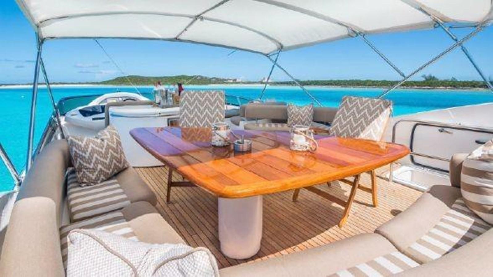 a table on a boat aboard ACQUA ALBERTI Yacht for Sale