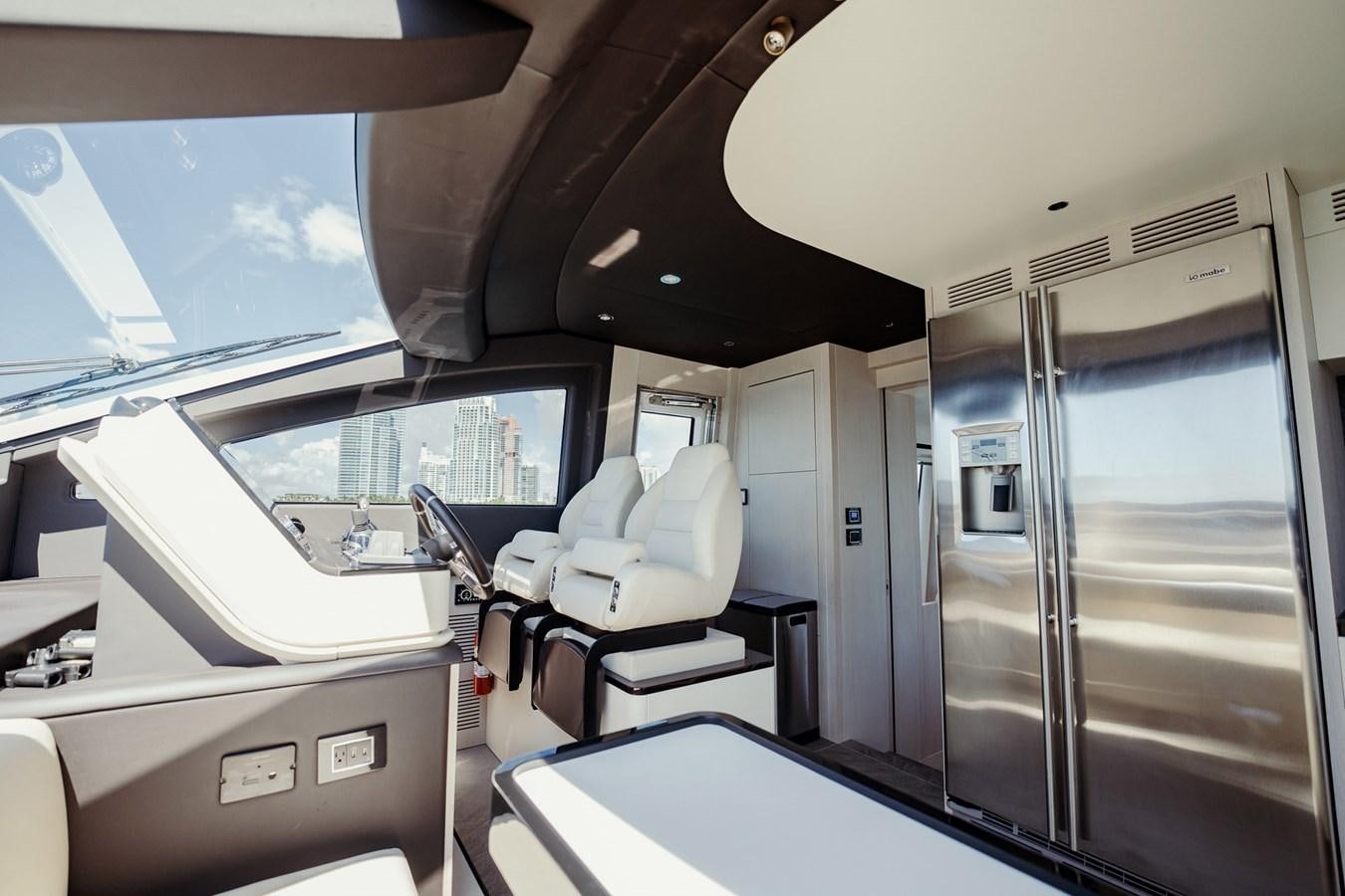 inside of a vehicle aboard TRANSCENDENCE Yacht for Sale