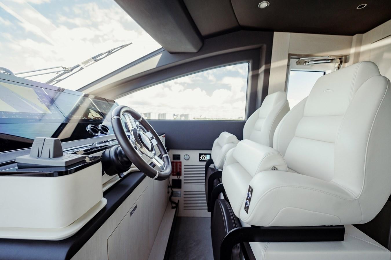 inside of a car aboard TRANSCENDENCE Yacht for Sale