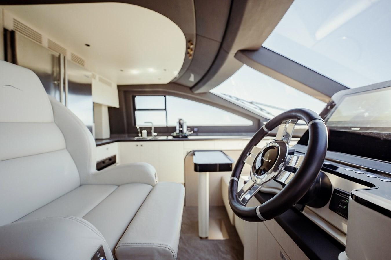 the inside of a car aboard TRANSCENDENCE Yacht for Sale