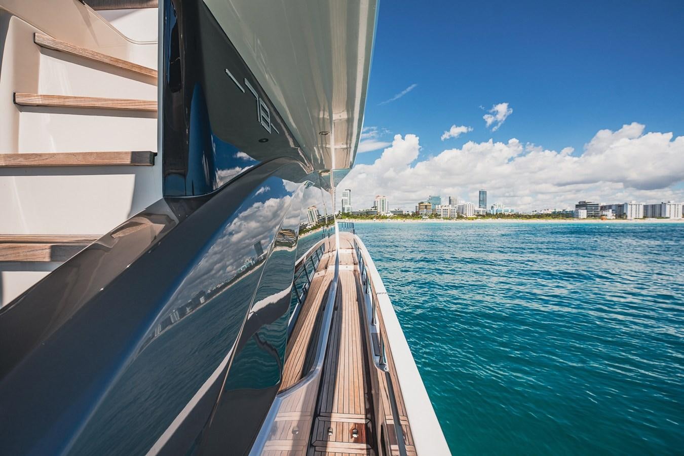 a boat on the water aboard TRANSCENDENCE Yacht for Sale