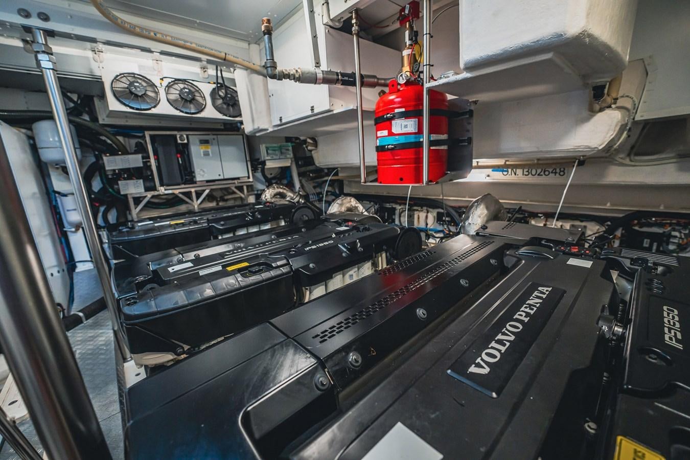 a room with machines and equipment aboard TRANSCENDENCE Yacht for Sale