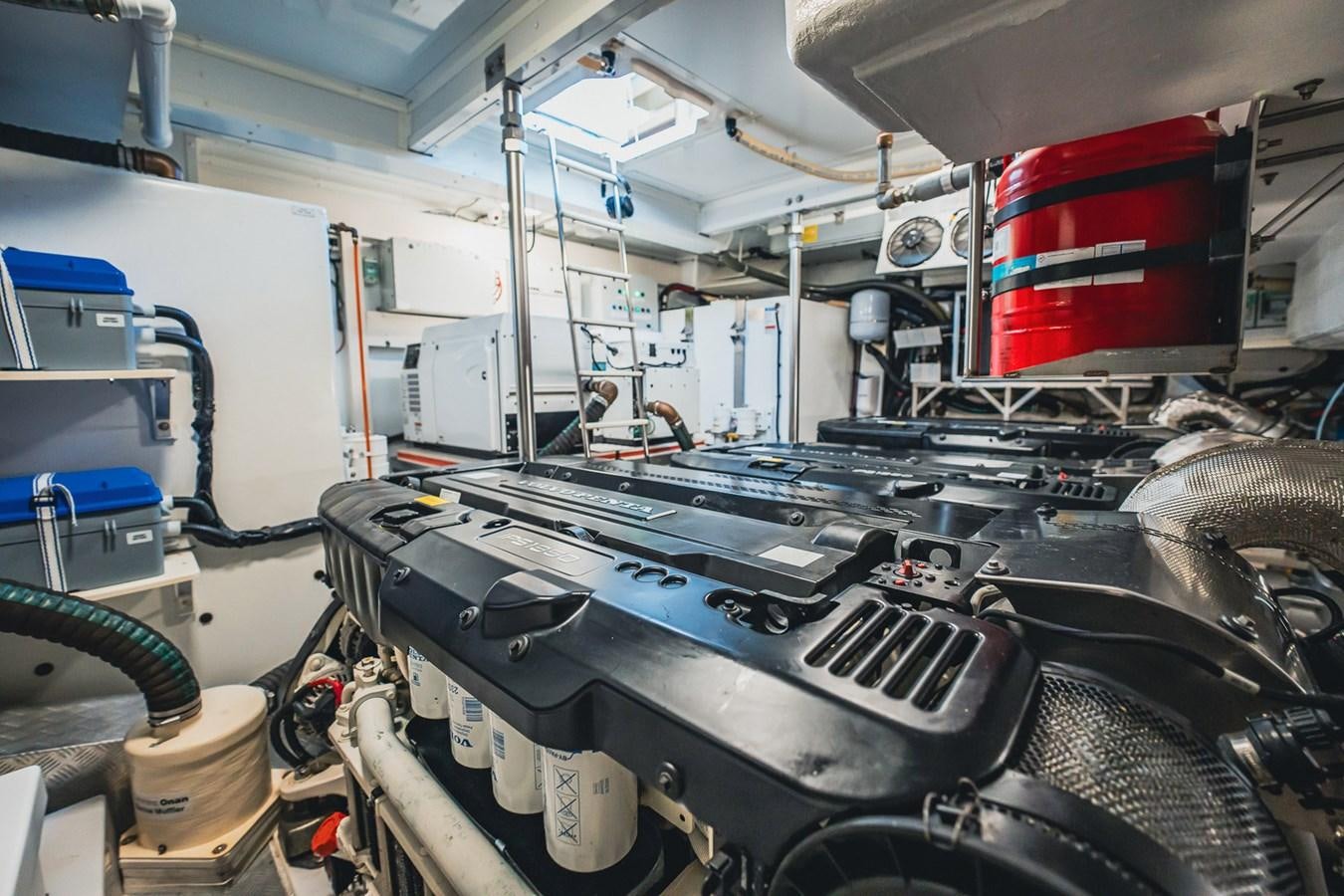 a large machine in a factory aboard TRANSCENDENCE Yacht for Sale