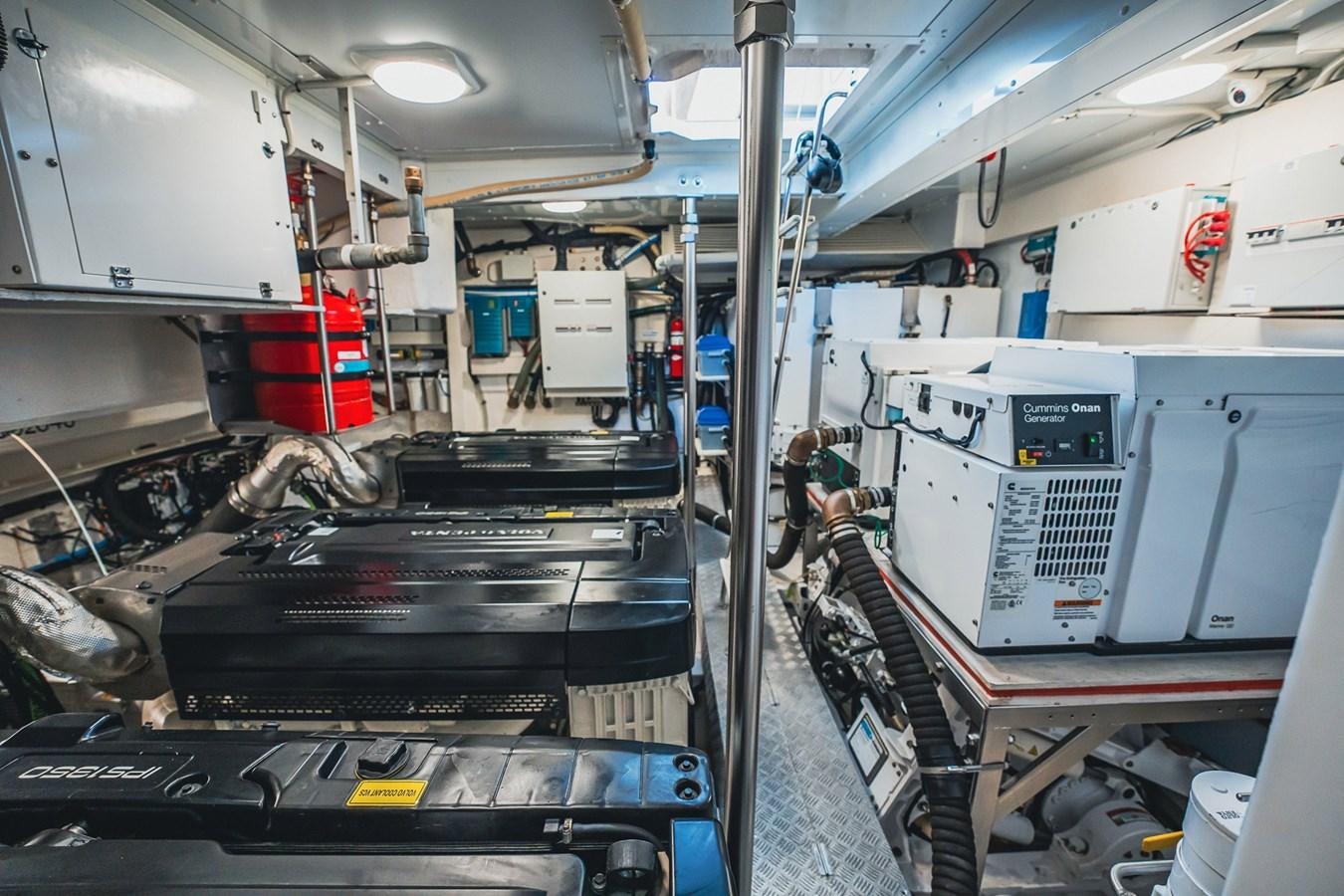 a room with machinery aboard TRANSCENDENCE Yacht for Sale