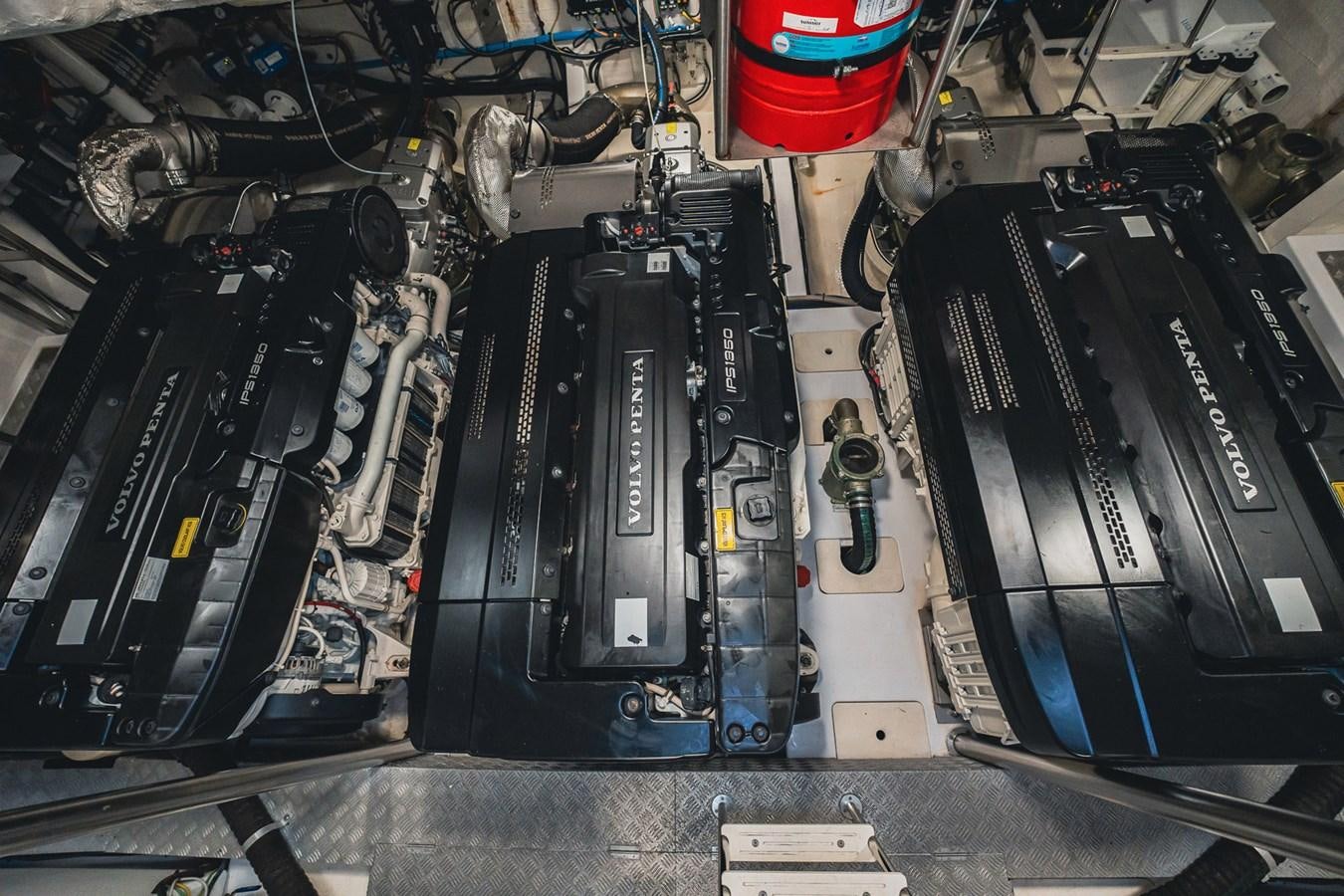 a group of black and silver guns aboard TRANSCENDENCE Yacht for Sale