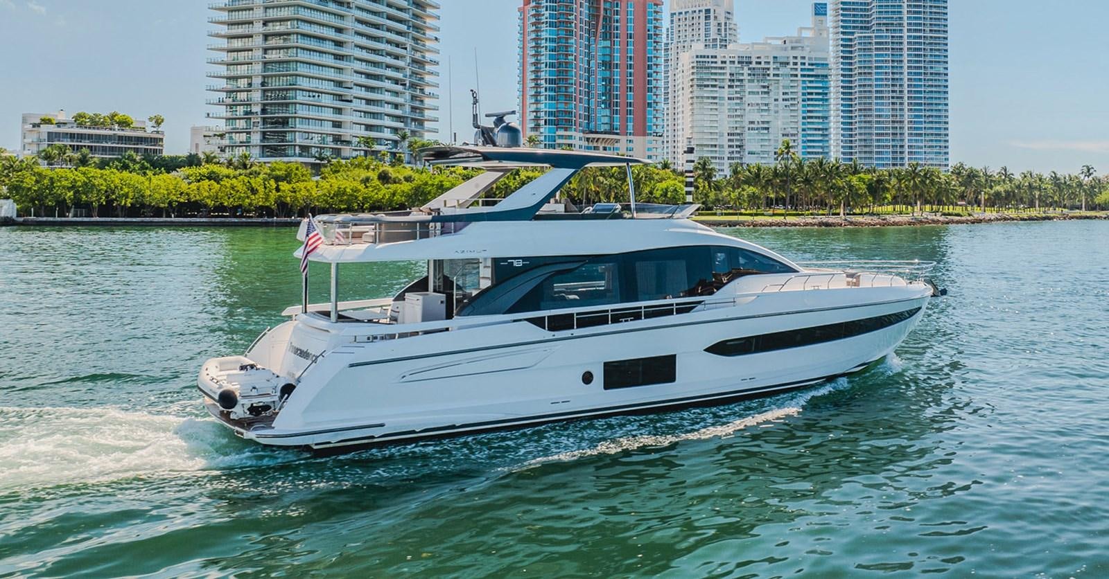 a boat on the water aboard TRANSCENDENCE Yacht for Sale