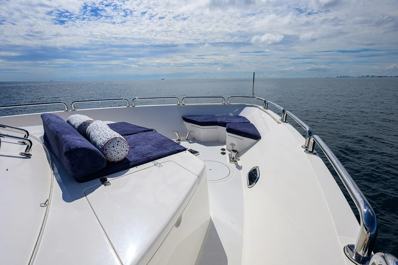 a boat with towels on it aboard SECOND AMENDMENT Yacht for Sale