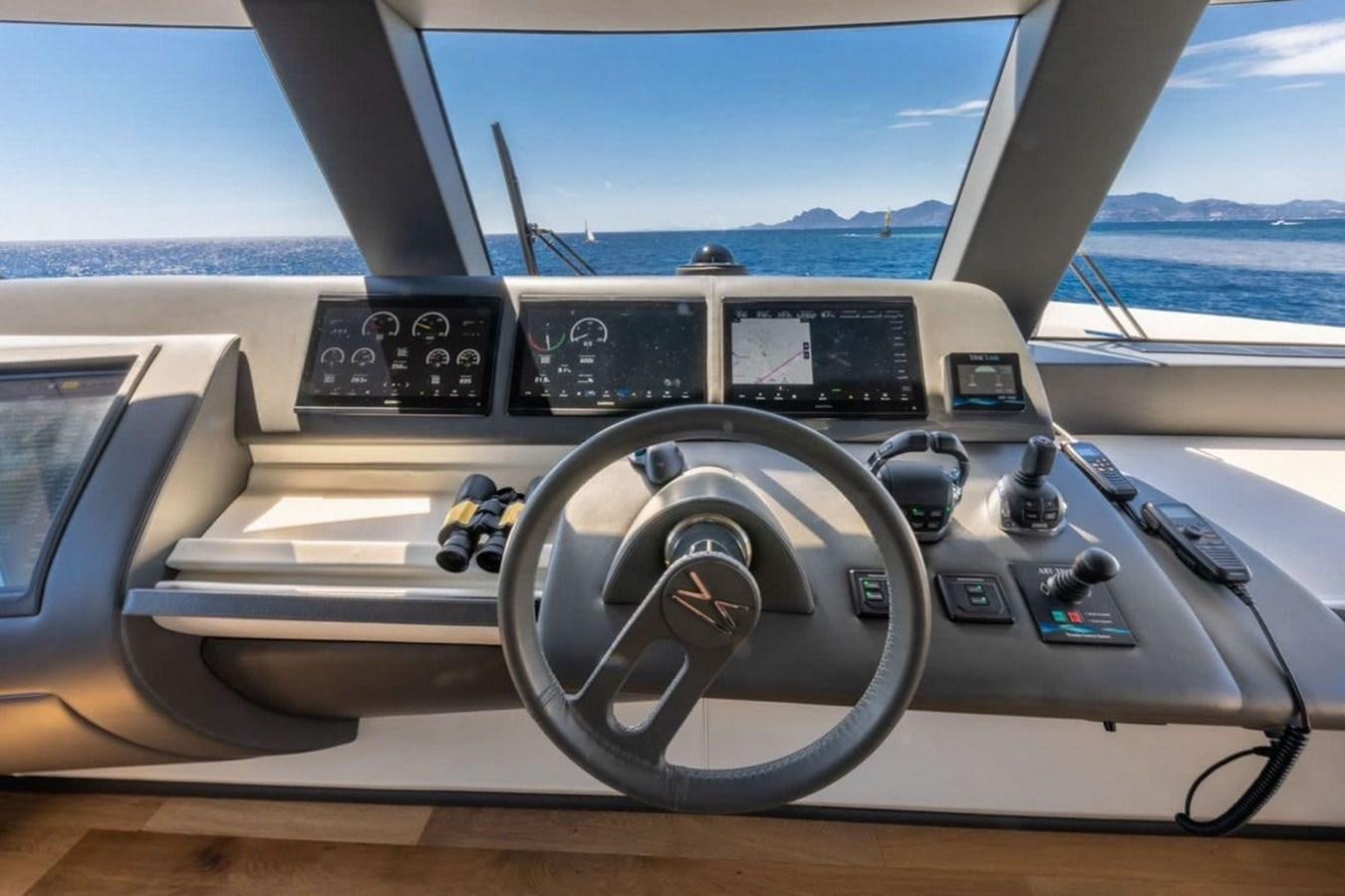 a cockpit of a plane aboard MY UILIA Yacht for Sale