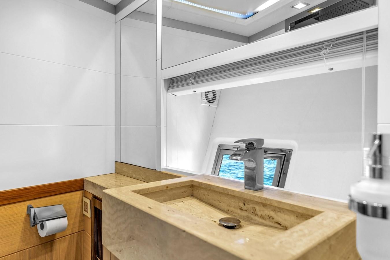 a computer on a desk aboard GREYT ESCAPE Yacht for Sale