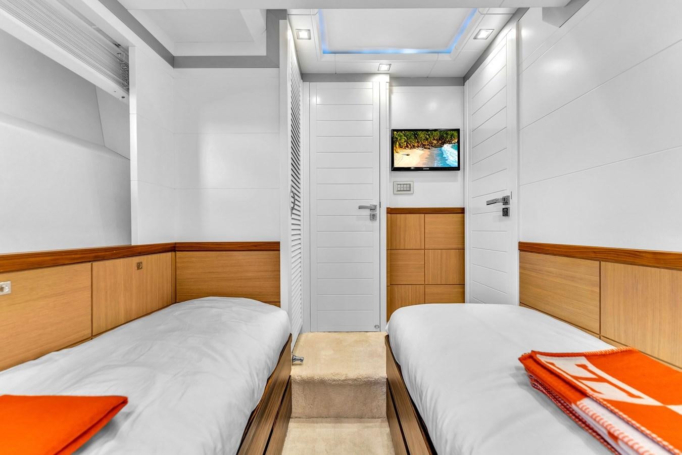 a room with bunk beds aboard GREYT ESCAPE Yacht for Sale