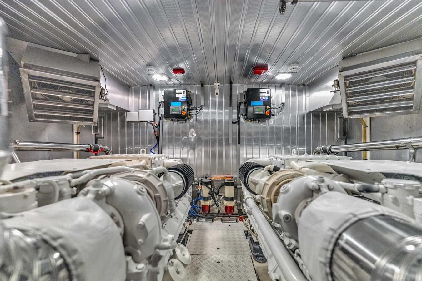 a large room with machinery aboard GREYT ESCAPE Yacht for Sale