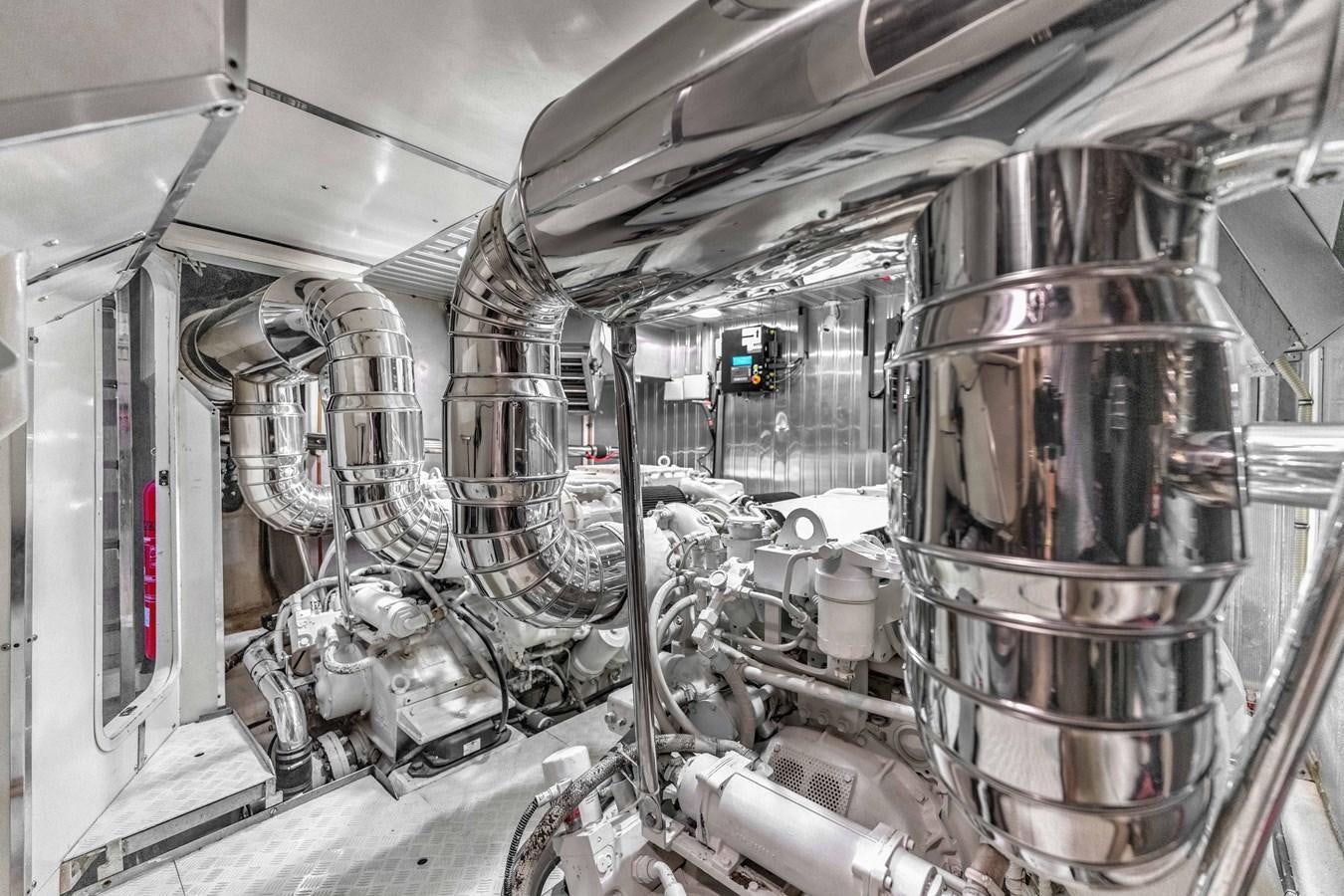 a large machine with pipes aboard GREYT ESCAPE Yacht for Sale