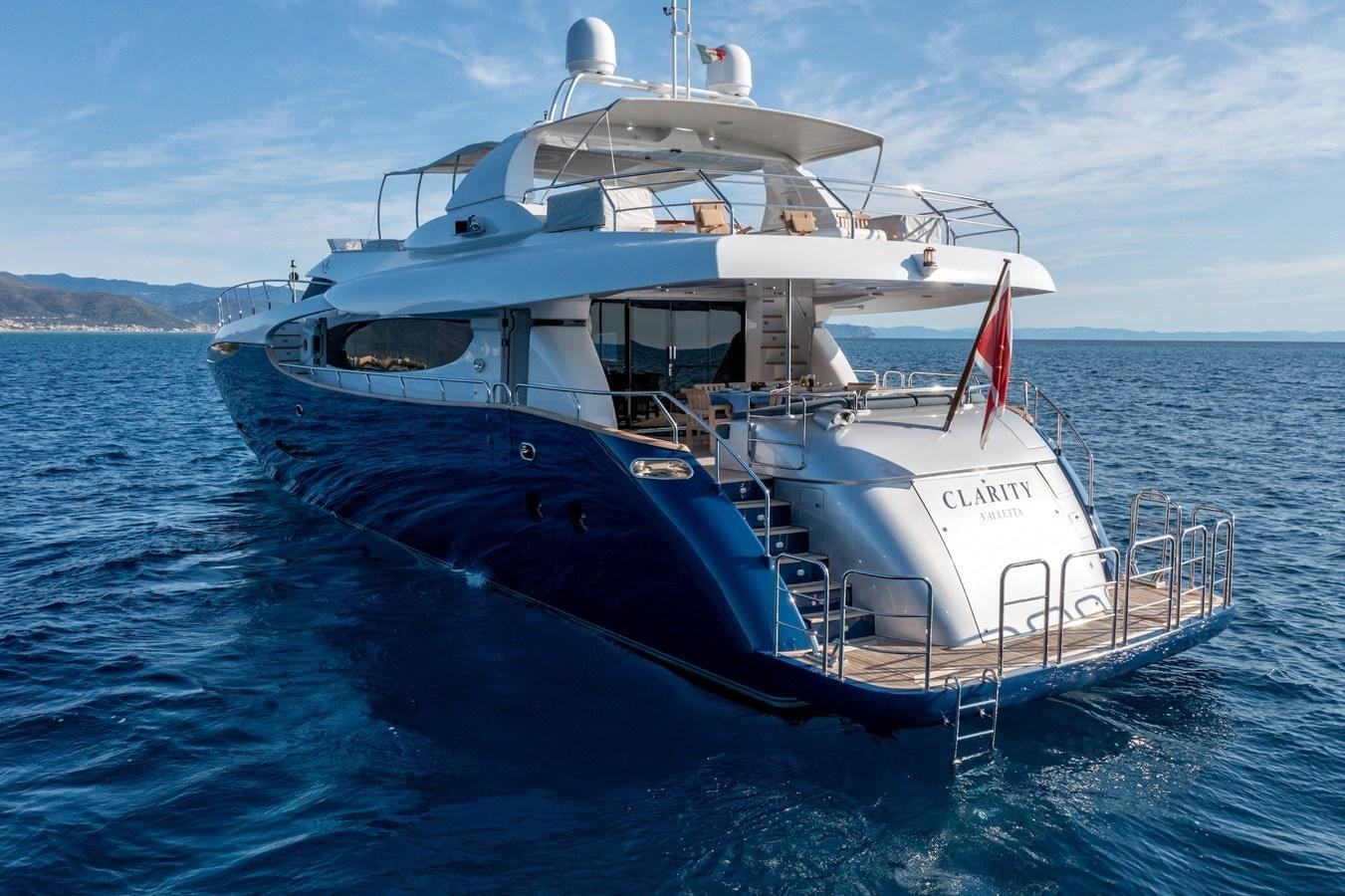 a boat in the water aboard CLARITY Yacht for Sale