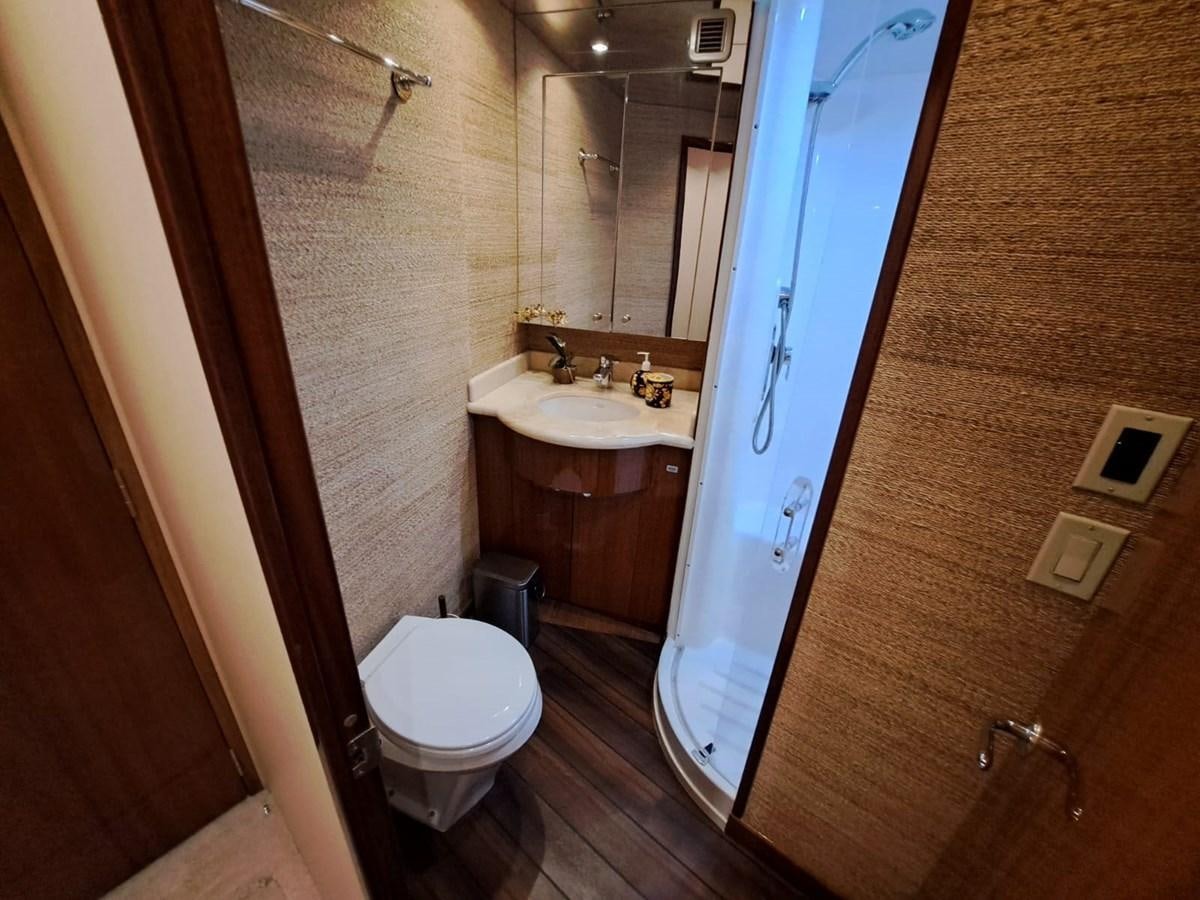a bathroom with a sink and toilet aboard MARY ROSE Yacht for Sale