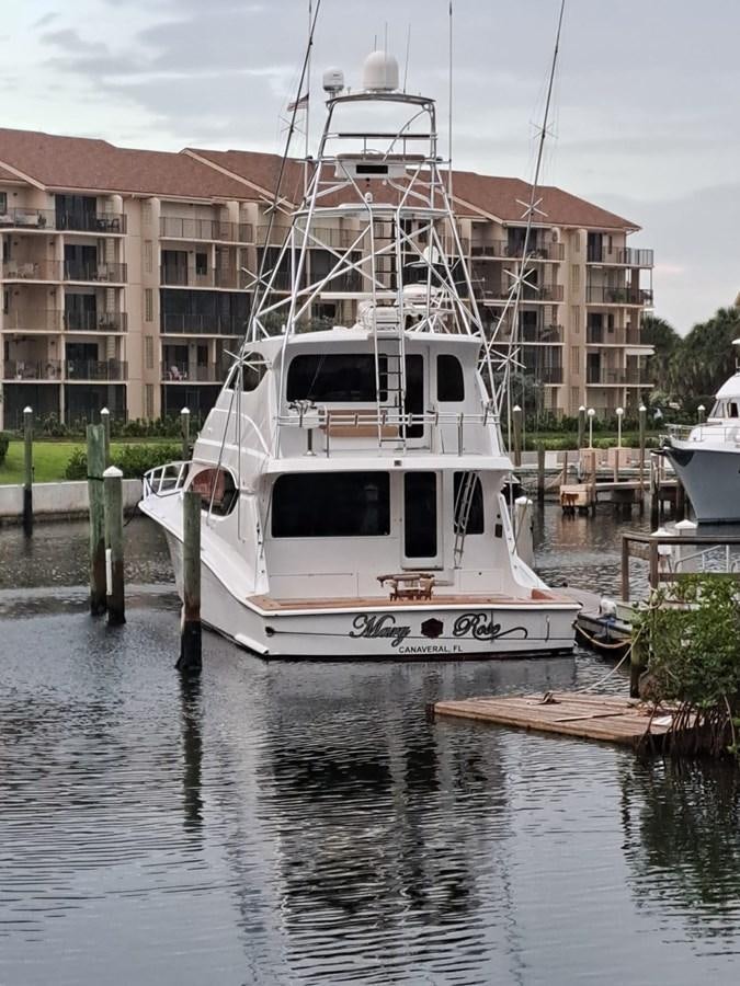a boat docked at a pier aboard MARY ROSE Yacht for Sale