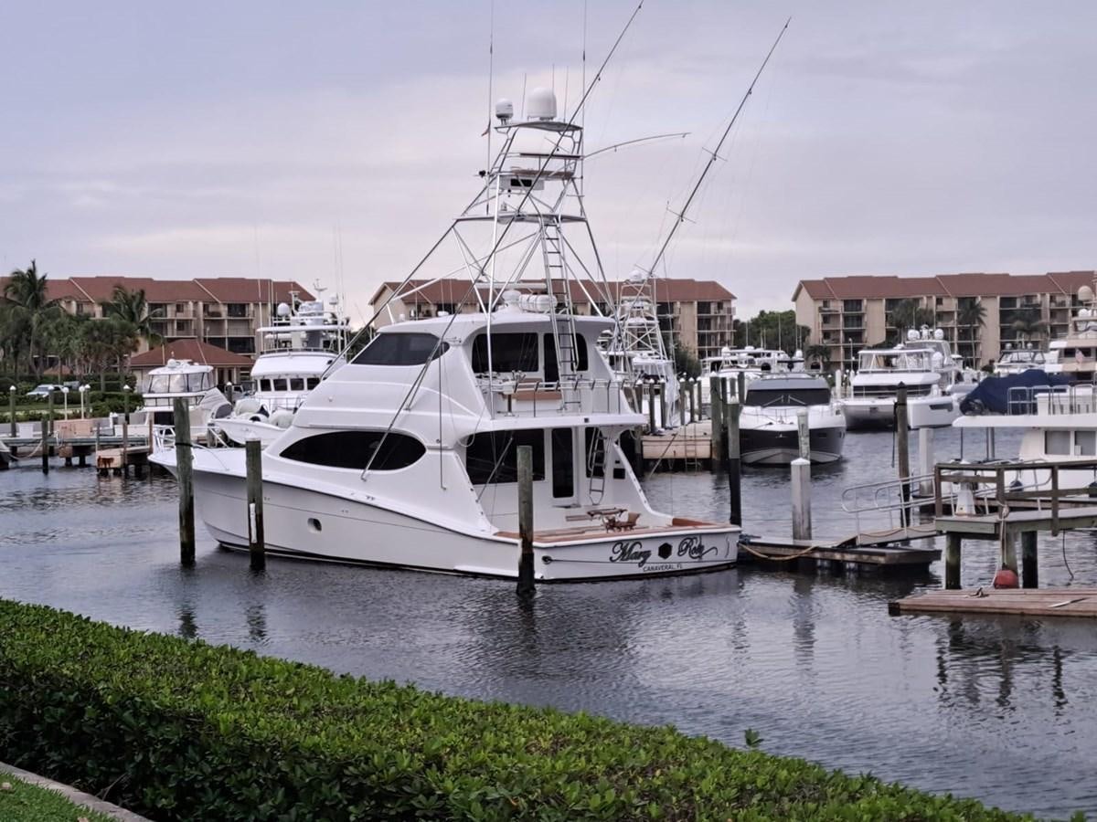 a boat docked at a pier aboard MARY ROSE Yacht for Sale