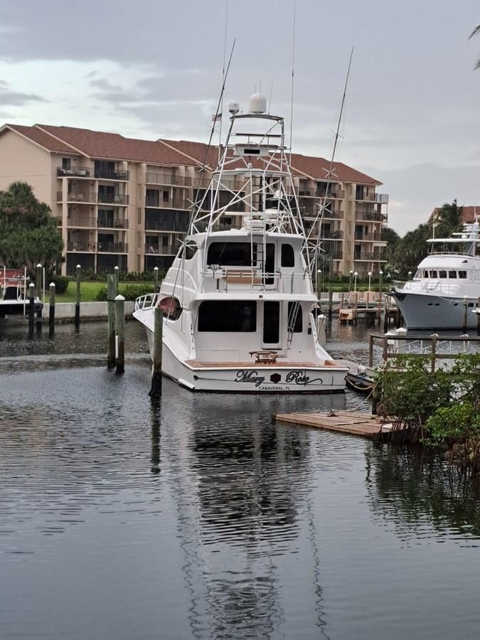 a boat docked at a pier aboard MARY ROSE Yacht for Sale