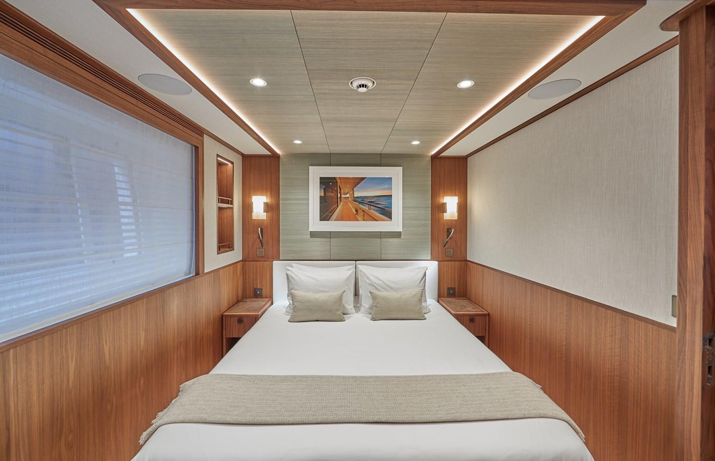 a room with two beds aboard SOLEMATES V Yacht for Sale