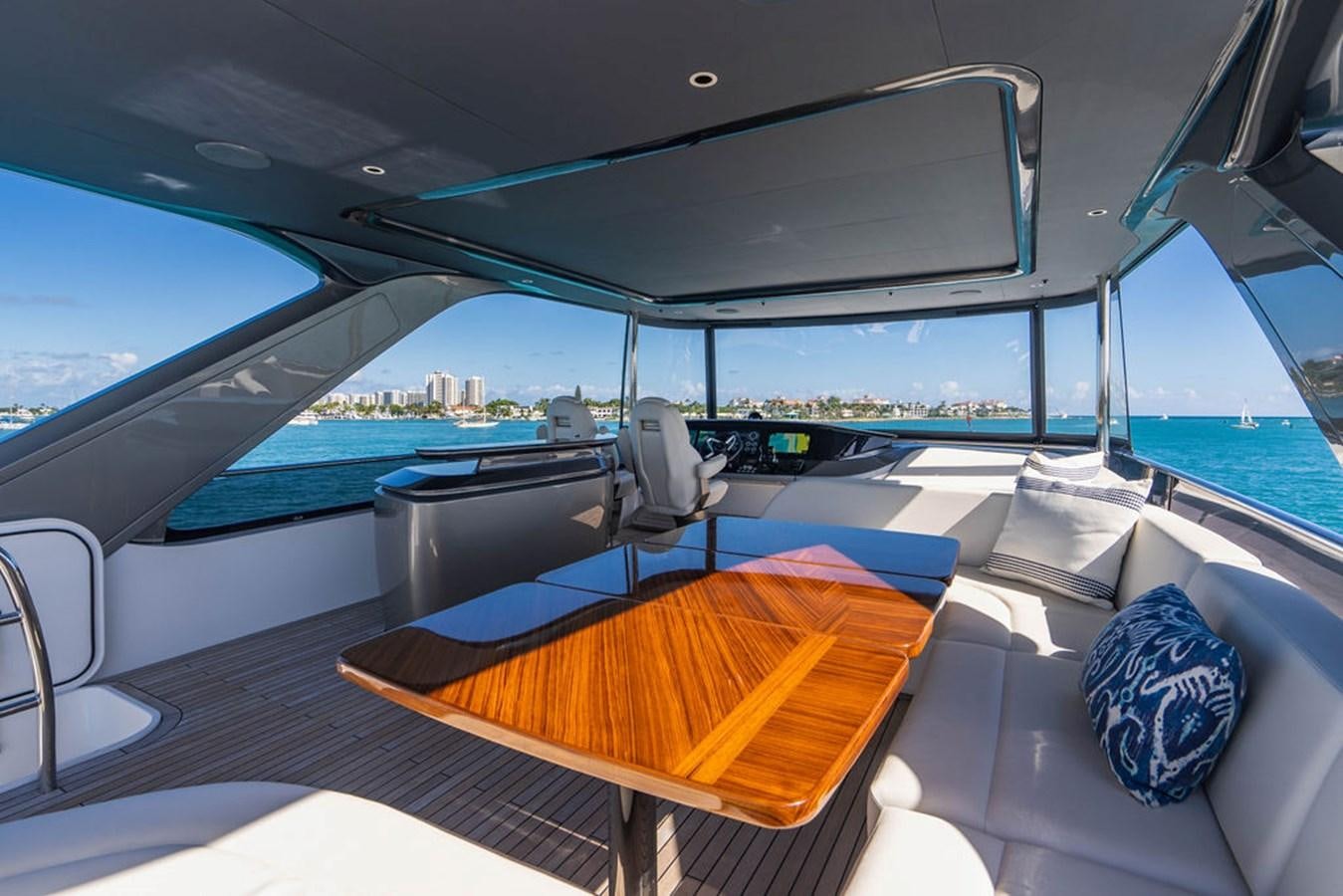 inside of a car aboard CHAOS Yacht for Sale