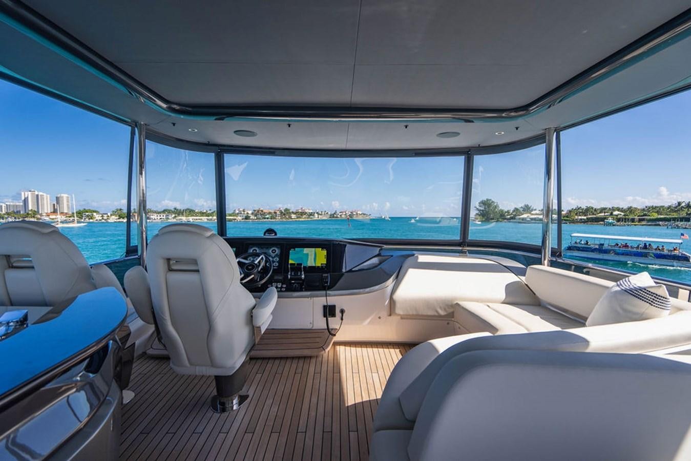 inside of a car aboard CHAOS Yacht for Sale