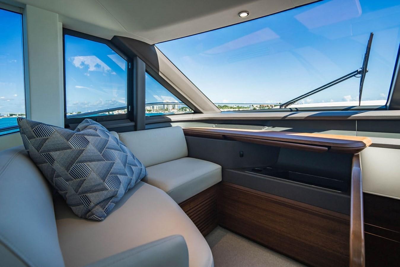 inside of a car aboard CHAOS Yacht for Sale