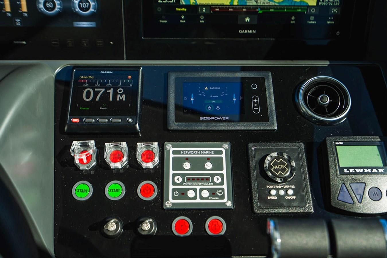 graphical user interface aboard CHAOS Yacht for Sale