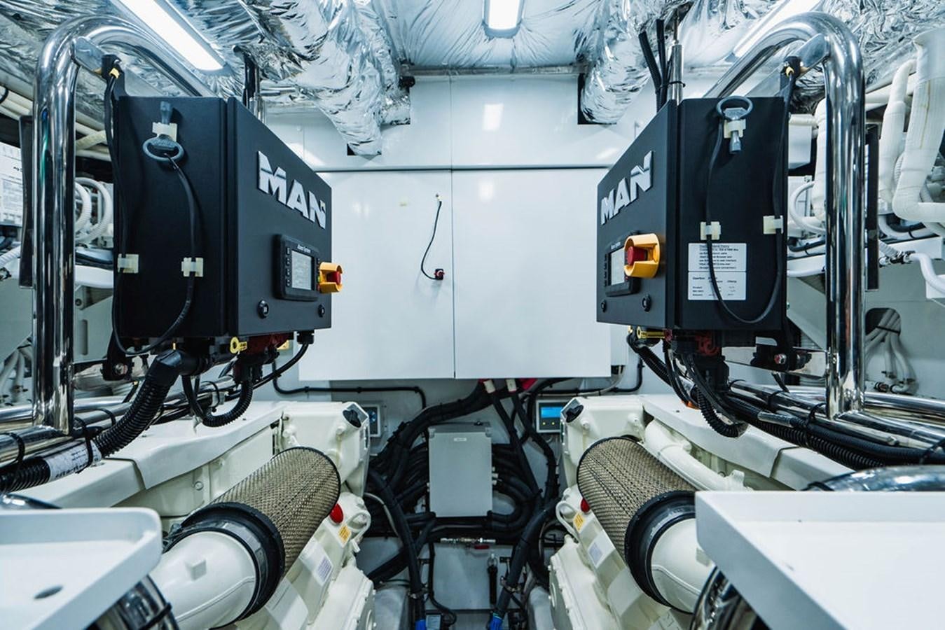 a machine with wires aboard CHAOS Yacht for Sale