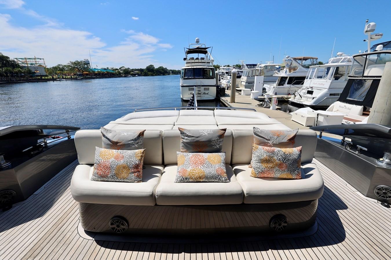 a table with food on it aboard MY WAY Yacht for Sale