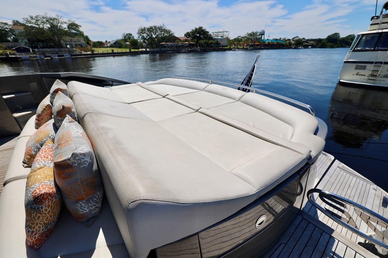 a boat with food on it aboard MY WAY Yacht for Sale