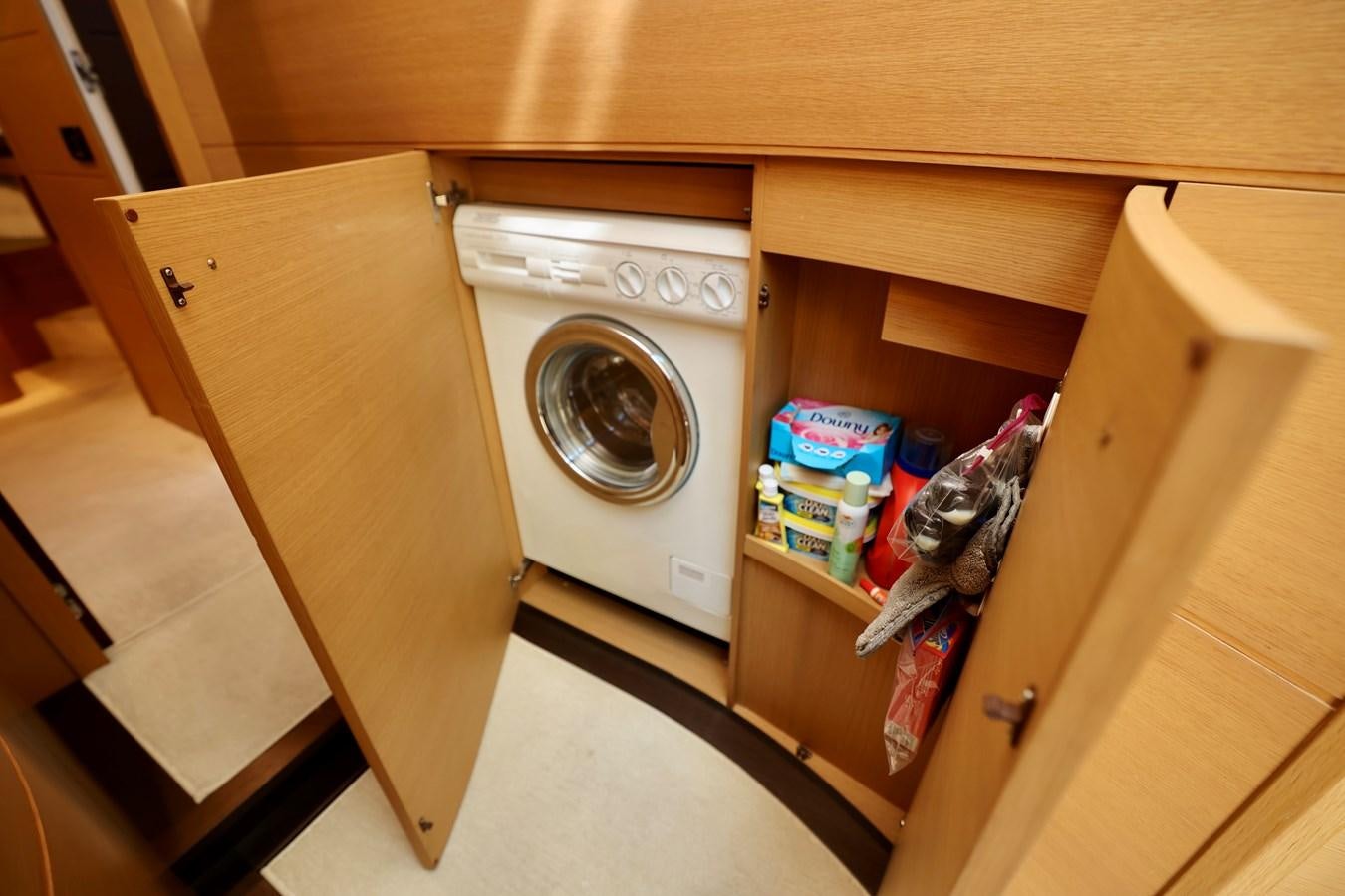 a kitchen with a washing machine aboard MY WAY Yacht for Sale