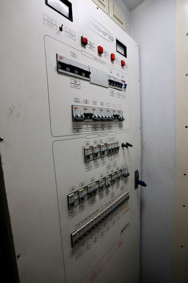 a white board with switches aboard MY WAY Yacht for Sale