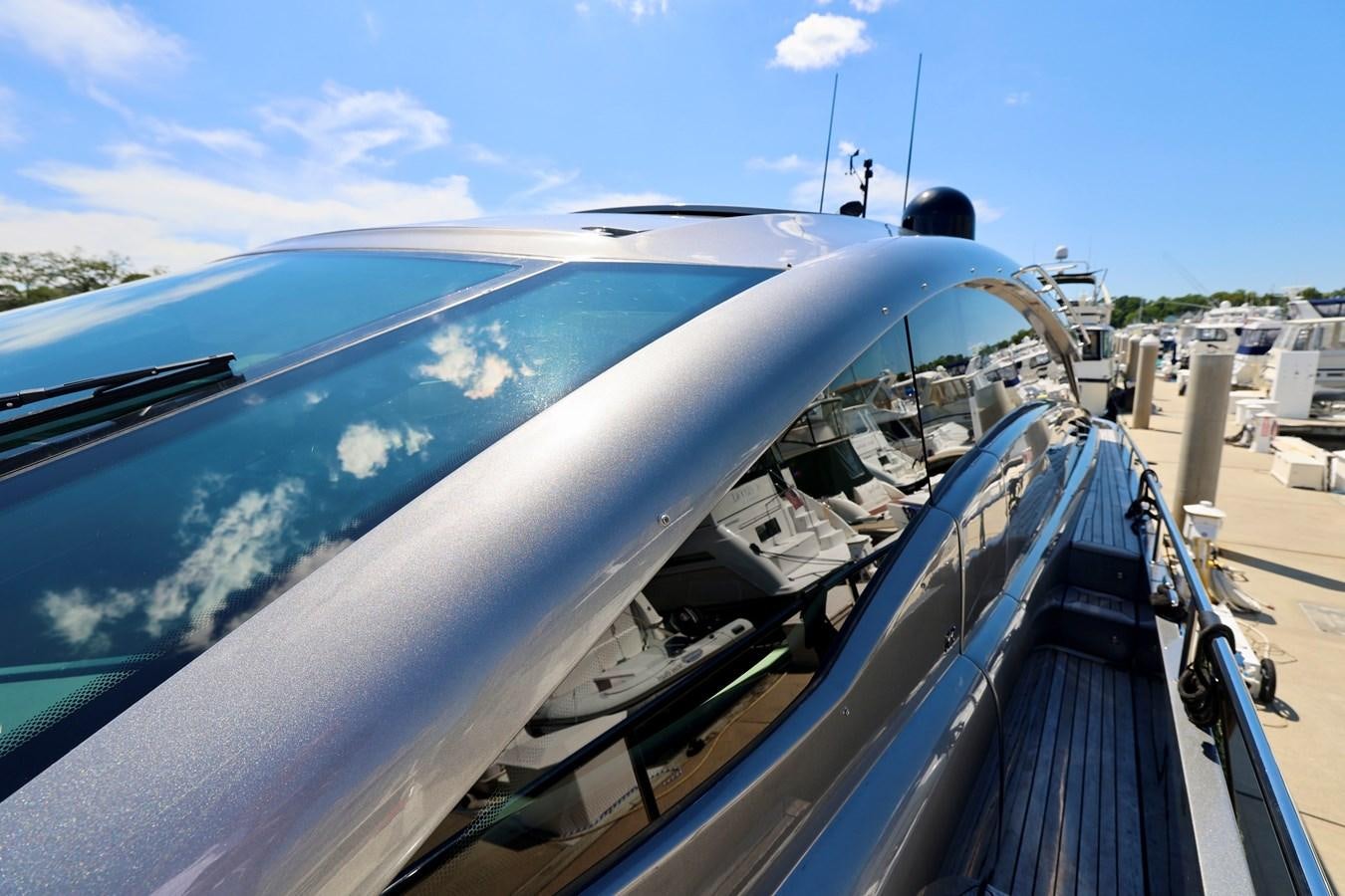 a large blue boat aboard MY WAY Yacht for Sale