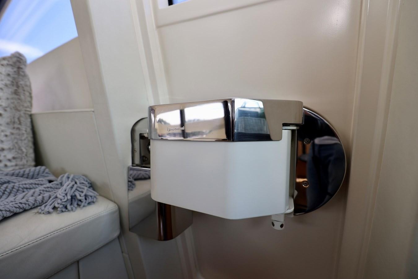 a white rectangular object with a black object on it aboard MY WAY Yacht for Sale