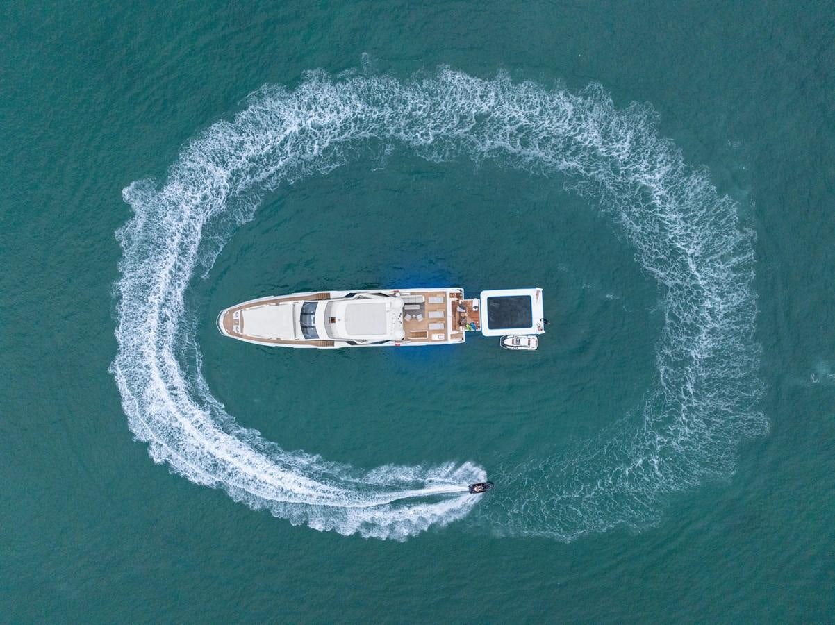 a high angle view of a boat aboard Y Yacht for Sale