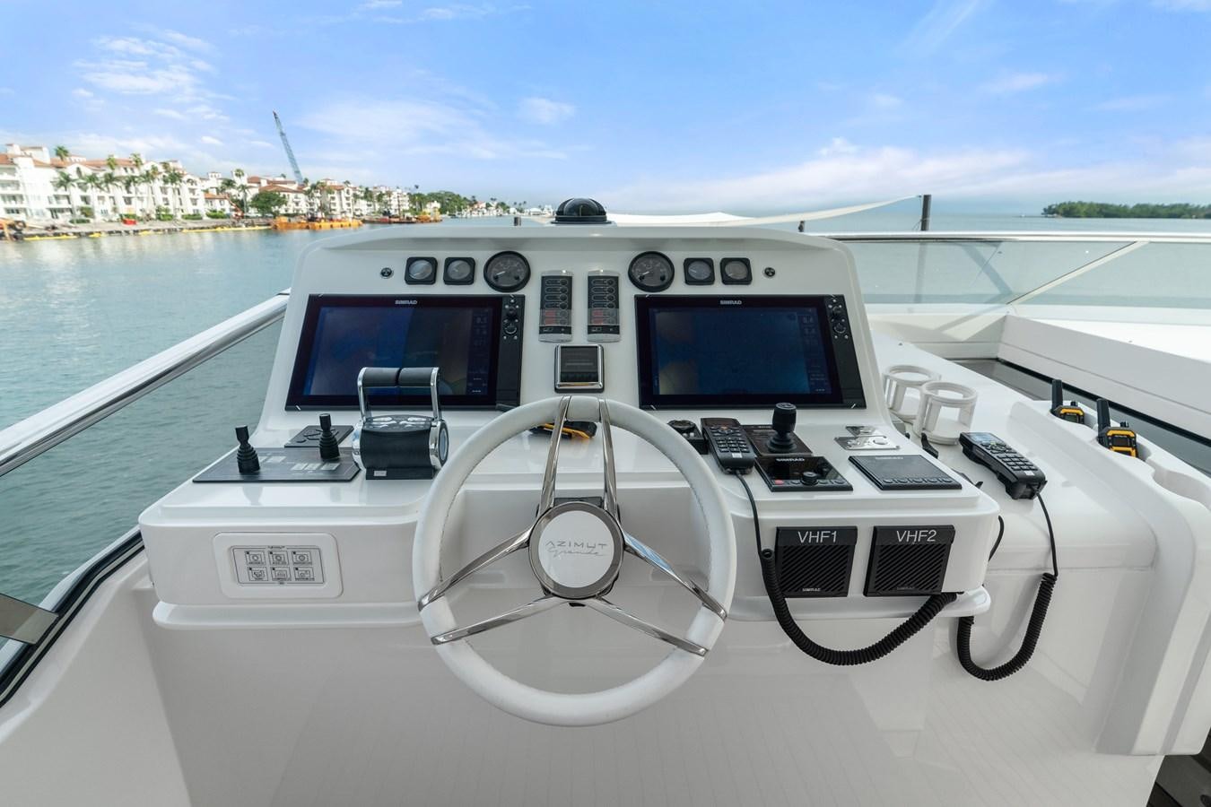 a cockpit of a plane aboard Y Yacht for Sale