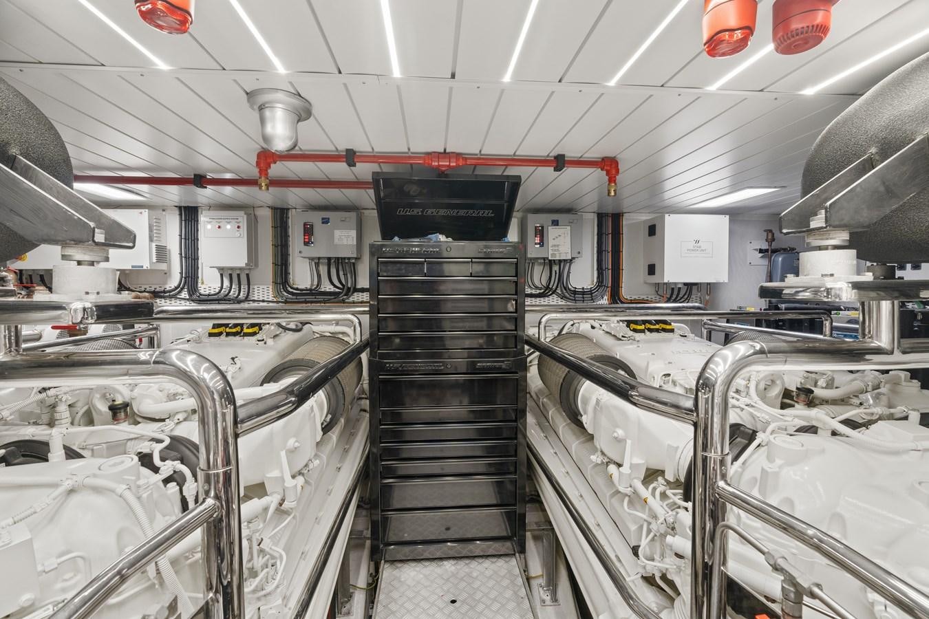 a large industrial machine aboard Y Yacht for Sale