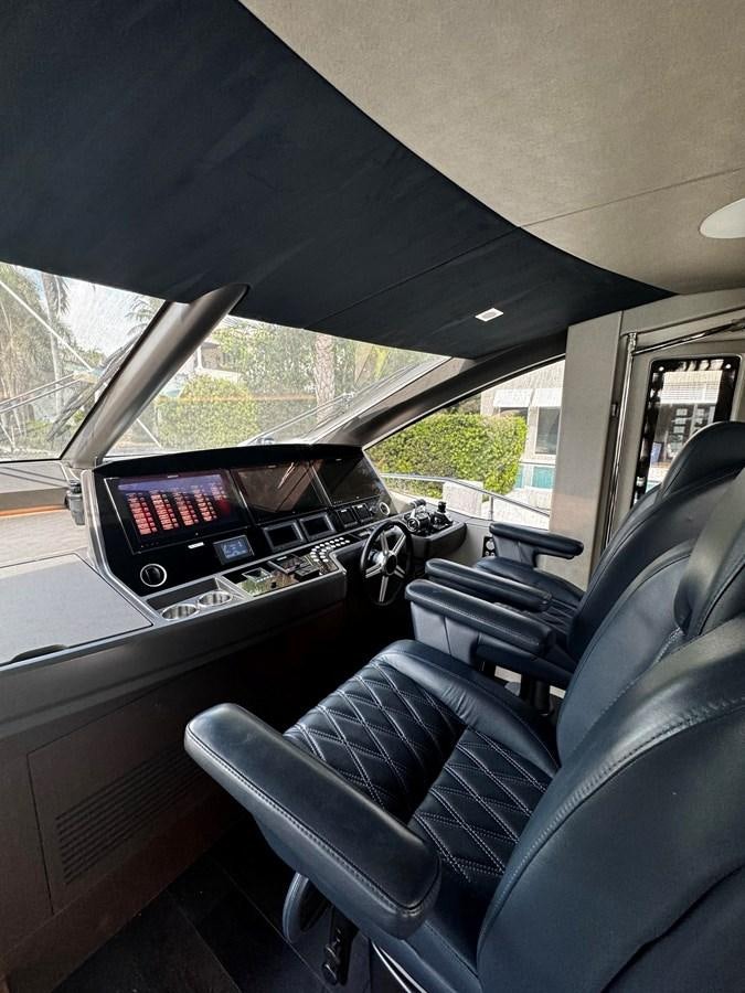 inside of a car aboard JOURNEY Yacht for Sale