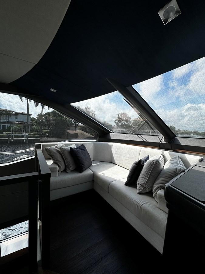a couch in a room aboard JOURNEY Yacht for Sale